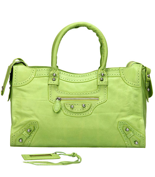 Balenciaga Giant City Bag in pelle verde chiaro